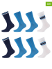 s.Oliver 8er-Set: Tennissocken in Blau/ Dunkelblau/ Weiß