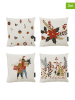 Butter Kings 4er-Set: Kissenhüllen "Classic Christmas" in Bunt - (L)45 x (B)45 cm