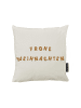 Butter Kings Kissenhülle "Frohe Weihnachten" in Creme/ Hellbraun - (L)45 x (B)45 cm