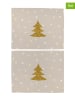Butter Kings 2er-Set: Tischsets "Gold tree" in Beige/ Gold - (L)35 x (B)45 cm
