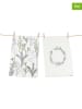Butter Kings 2-delige set: theedoeken "Christmas twigs" groen/grijs - (L)70 x (B)50 cm