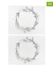 Butter Kings 2er-Set: Tischsets "Christmas twigs" in Weiß/ Grün/ Grau - (L)35 x (B)45 cm