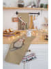 Butter Kings 2-delige set: theedoeken "Snowing day" beige - (L)70 x (B)50 cm