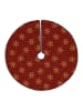 Butter Kings Kerstboomrok "Golden snowflakes" rood/goudkleurig - Ø 130 cm