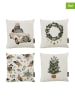 Butter Kings 4-delige set: kussenhoezen "Festive mood" meerkleurig - (L)45 x (B)45 cm