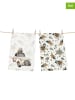 Butter Kings 2-delige set: theedoeken "Festive car" meerkleurig - (L)70 x (B)50 cm