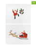 Butter Kings 2-delige set: placemats "Happy Santa" wit/rood/groen - (L)35 x (B)45 cm
