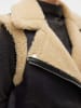 Vero Moda Kunstlederweste "Peggy" in Schwarz/ Beige