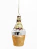 SiL Interiors Kerstbal "Champagne" meerkleurig - (H)10 cm