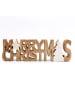 SiL Interiors Decoratief object "Merry Christmas" lichtbruin/wit - (B)41 x (H)12,5 x (D)3,5 cm