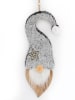 SiL Interiors Decoratieve hanger "Santa" lichtbruin/grijs - (B)12 x (H)37 x (D)2 cm