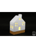SiL Interiors Decoratieve ledlamp "House" wit - (B)13 x (H)17,5 x (D)6,5 cm