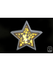 SiL Interiors Decoratieve ledlamp "Star" wit/lichtbruin - (L)20 x (B)20 cm