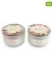 SiL Interiors 2-delige set: geurkaarsen wit/meerkleurig - 2 x 400 g