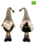 SiL Interiors Figurki dekoracyjne (2 szt.) w kolorze beżowo-czarnym - 18 x 53 x 12 cm