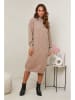 Soft Cashmere Gebreide jurk camel