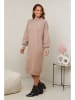 Soft Cashmere Gebreide jurk camel