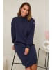 Soft Cashmere Sukienka dzianinowa w kolorze granatowym