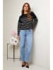 Soft Cashmere Trui zwart/wit