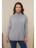Curvy Lady Rollkragenpullover in Grau