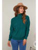 Soft Cashmere Rollkragenpullover in Petrol