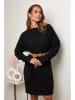 Soft Cashmere Sukienka dzianinowa w kolorze czarnym