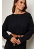 Soft Cashmere Strickkleid in Schwarz