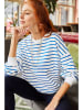 Olalook Sweatshirt in Weiß/ Blau