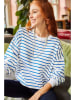 Olalook Sweatshirt in Weiß/ Blau