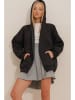 Trend Alaçatı Stili Sweatjacke in Schwarz