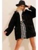 Trend Alaçatı Stili Teddymantel in Schwarz