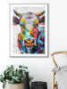 Orangewallz Ingelijste kunstdruk "Colour Cow" - (B)50 x (H)70 cm