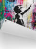 Orangewallz Kunstdruk voor buiten "Balloon Girl Colourful" - (B)50 x (H)70 cm