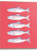 Orangewallz Ingelijste kunstdruk "Sardines" - (B)50 x (H)70 cm