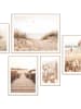 Orangewallz 5-delige set: ingelijste kunstdrukken "Serene Beach"