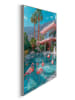 Orangewallz Druk artystyczny "Flamingo Pool Party" w ramce