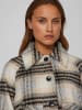Vila Hemdjacke in Beige/ Schwarz/ Grau