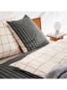 Ibena Satin-Bettwäsche-Set in Grau/ Beige