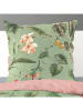Bierbaum Satin-Bettwäsche-Set Rosa/ Grün