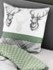 Bierbaum Biber beddengoedset wit/grijs/groen
