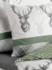 Bierbaum Biber beddengoedset wit/grijs/groen