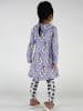 Småfolk Kleid in Lila/ Weiß