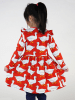 Småfolk Kleid in Rot/ Weiß
