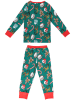 Småfolk Pyjama in Grün/ Rot