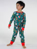 Småfolk Pyjama in Grün/ Rot
