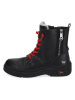 Mustang Leder-Boots in Schwarz/ Rot