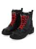 Mustang Leren boots zwart/rood