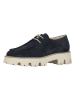 Paul Green Leder-Schnürschuhe in Dunkelblau/ Beige
