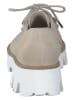 Paul Green Leder-Schnürschuhe in Beige/ Weiß