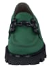 Paul Green Leren mocassins groen/zwart